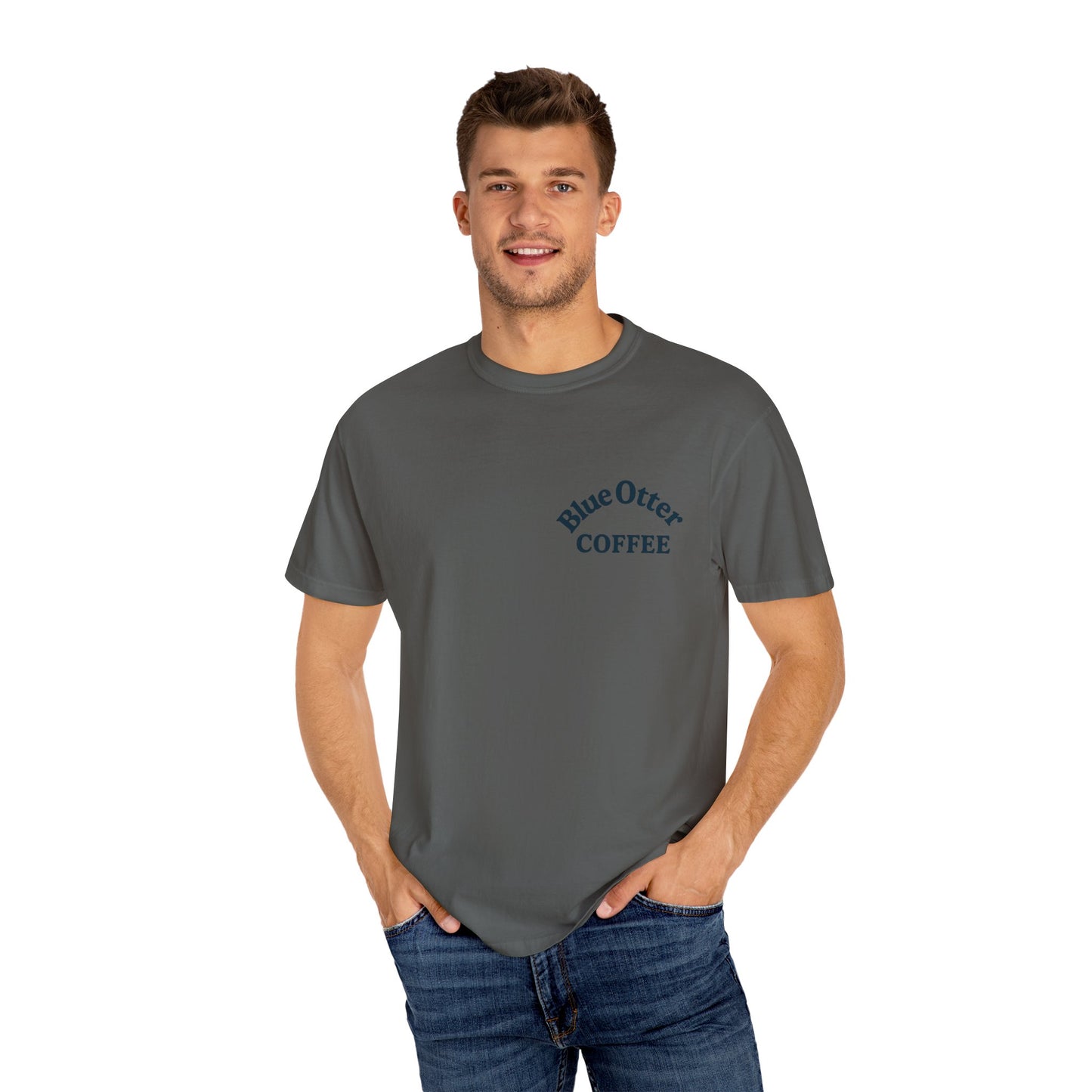 Blue Otter Coffee Frankenstein Tee, Halloween Apparel