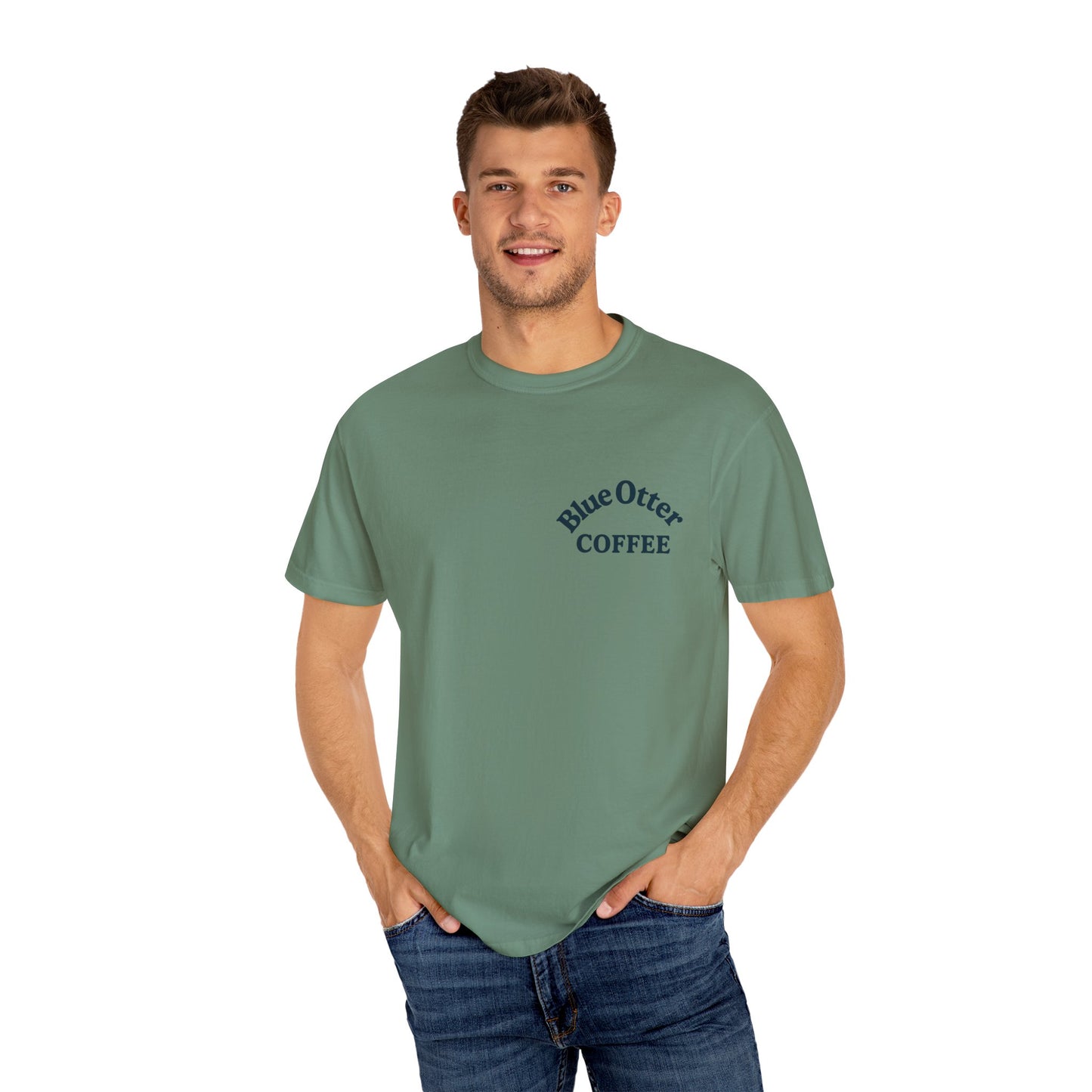 Blue Otter Coffee Frankenstein Tee, Halloween Apparel