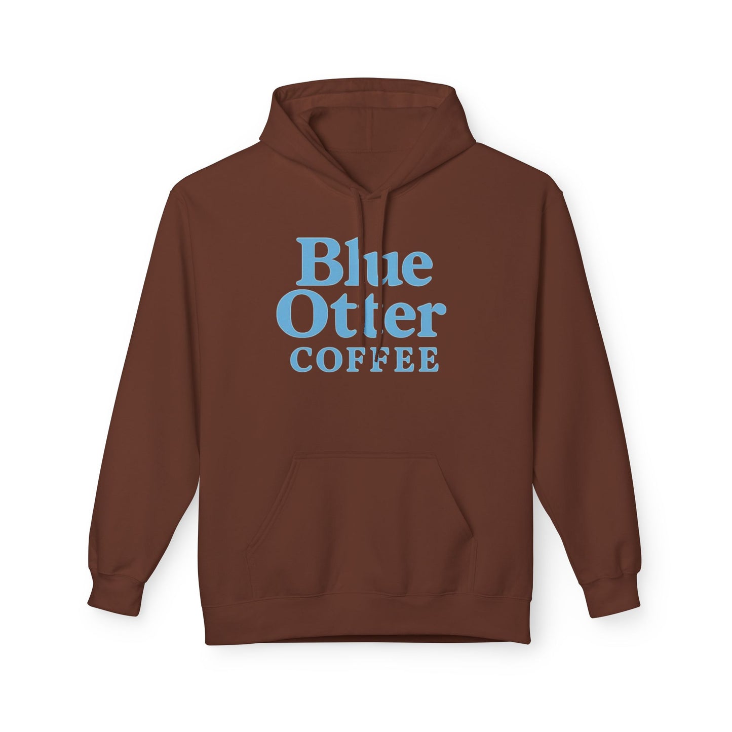 Cozy Blue Otter Coffee Hoodie | Unisex Midweight Fleece Sweatshirt