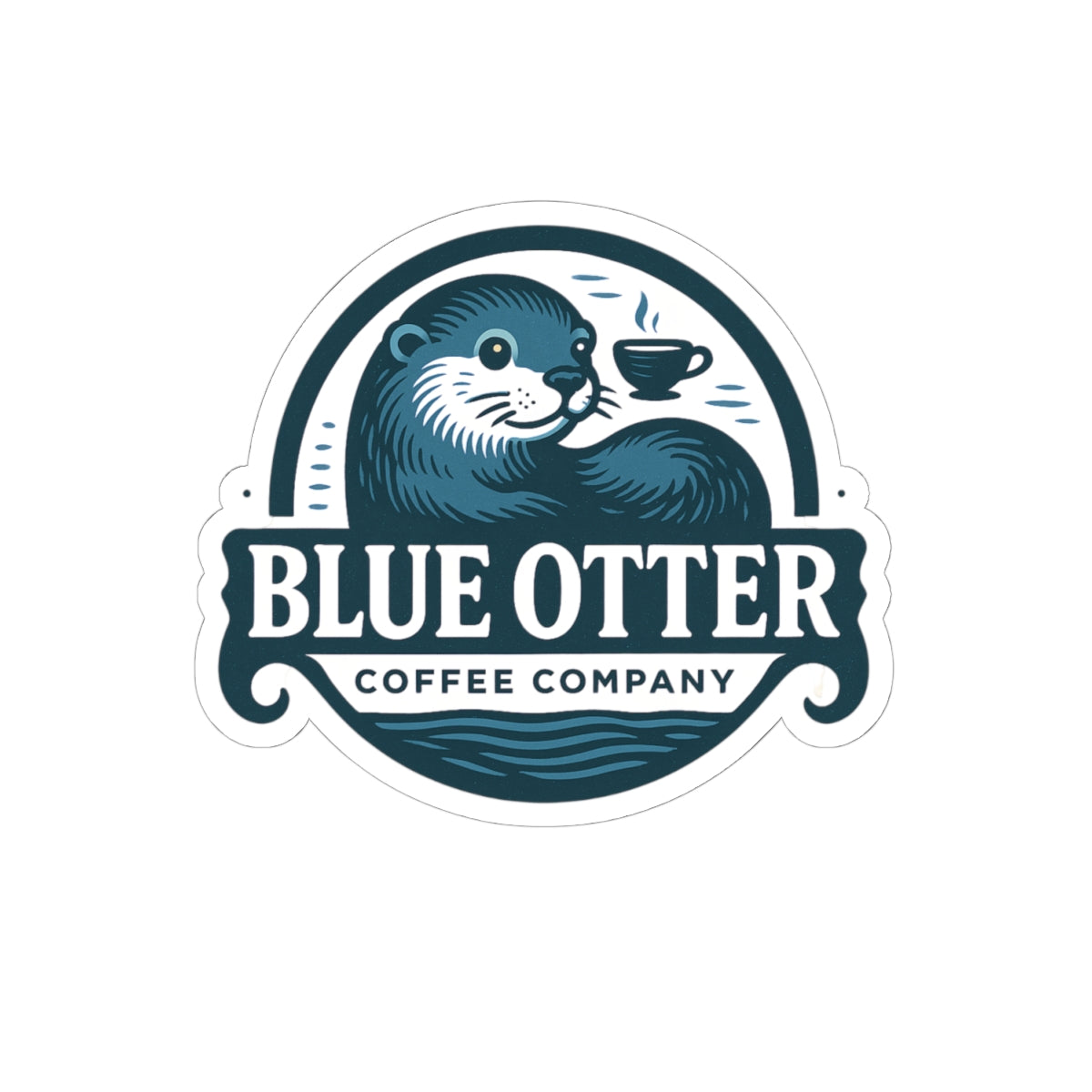 Blue Otter Coffee Stickers