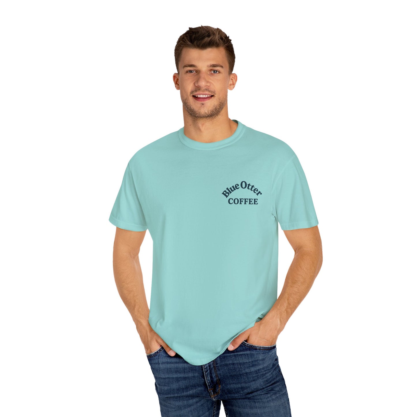 Unisex Coffee-Themed Tee with Summer Vibes from Blue Otter Coffee