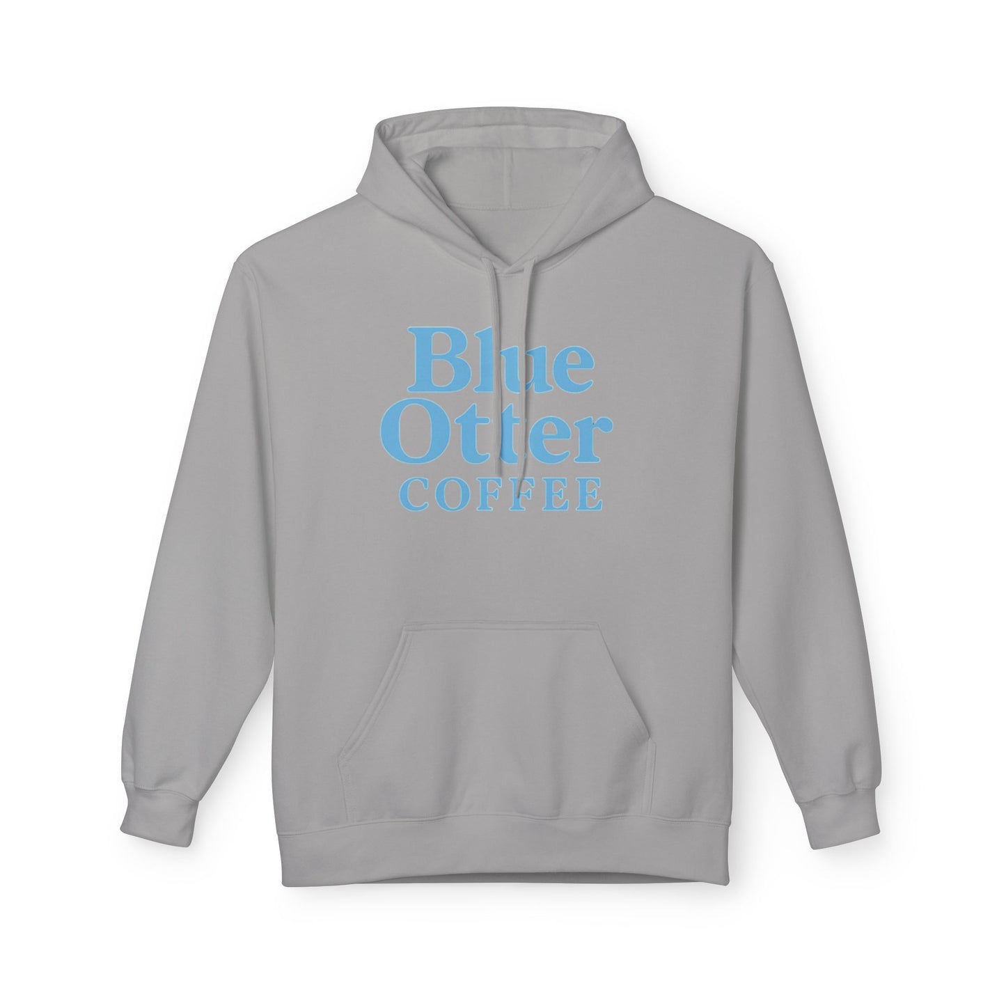 Cozy Blue Otter Coffee Hoodie | Unisex Midweight Fleece Sweatshirt