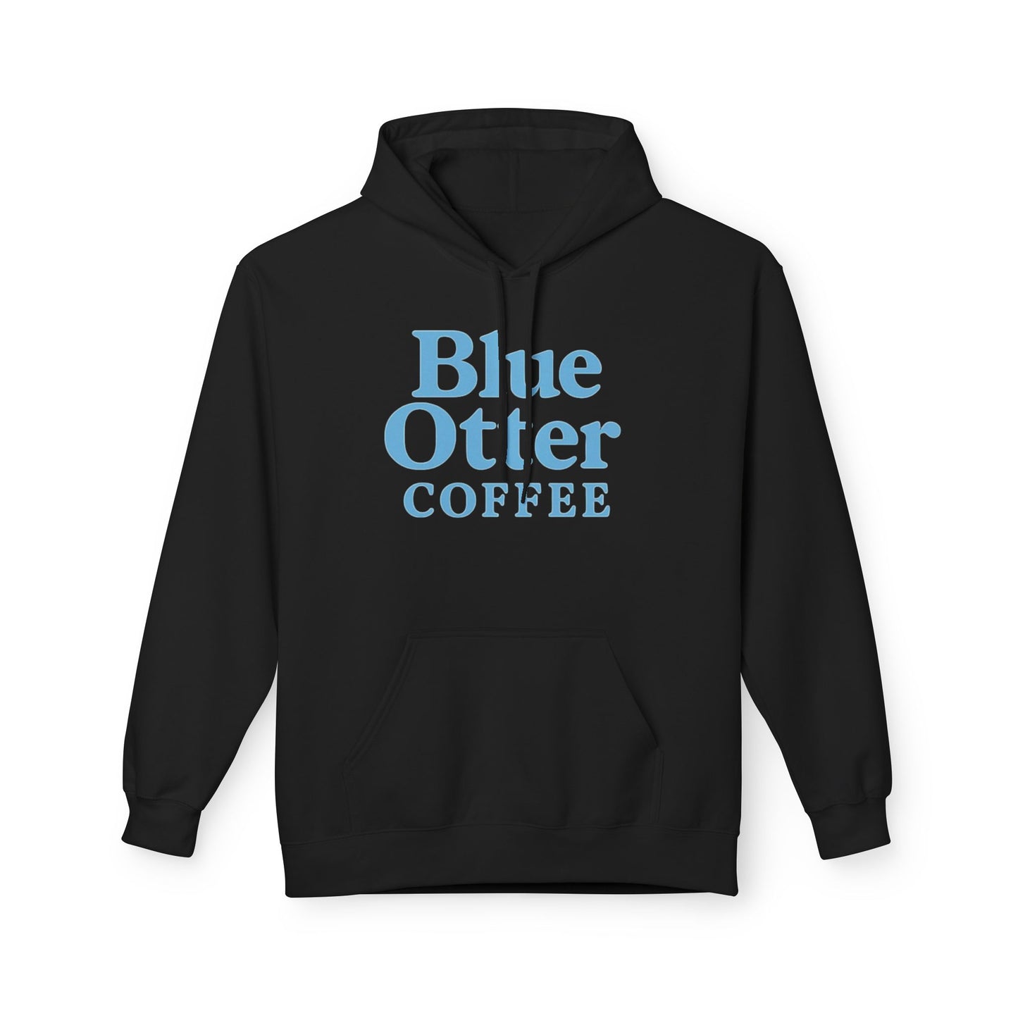 Cozy Blue Otter Coffee Hoodie | Unisex Midweight Fleece Sweatshirt