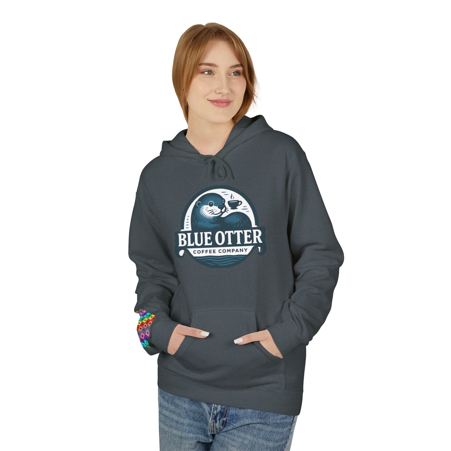 Blue Otter Coffee Company Logo Unisex Fleece Hoodie
