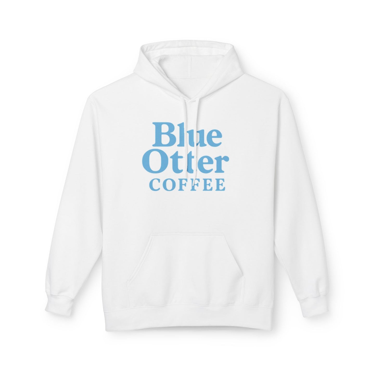 Cozy Blue Otter Coffee Hoodie | Unisex Midweight Fleece Sweatshirt