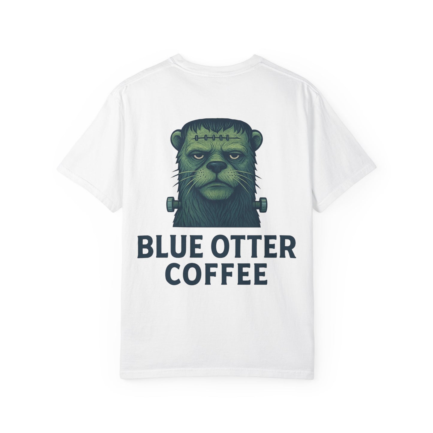 Blue Otter Coffee Frankenstein Tee, Halloween Apparel
