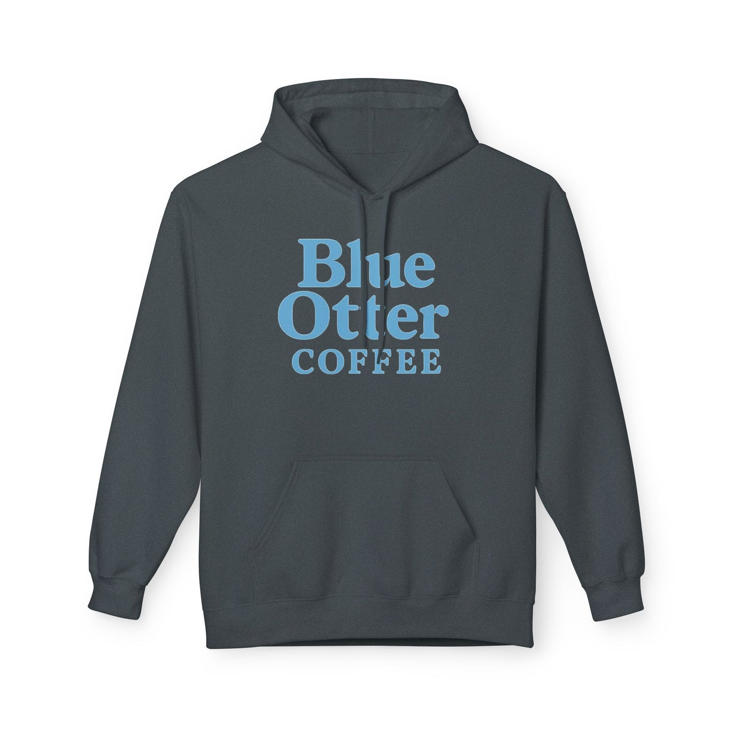 Cozy Blue Otter Coffee Hoodie | Unisex Midweight Fleece Sweatshirt