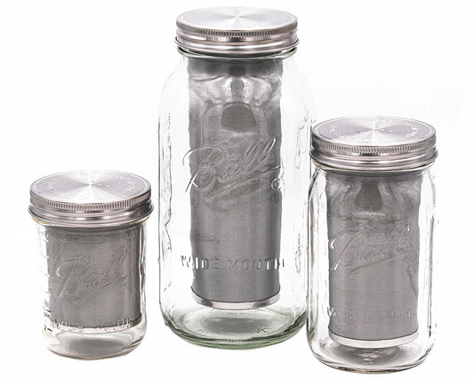 Cold Brew Coffee & Tea Maker Stainless Steel Filter With Lid for Mason Jars
