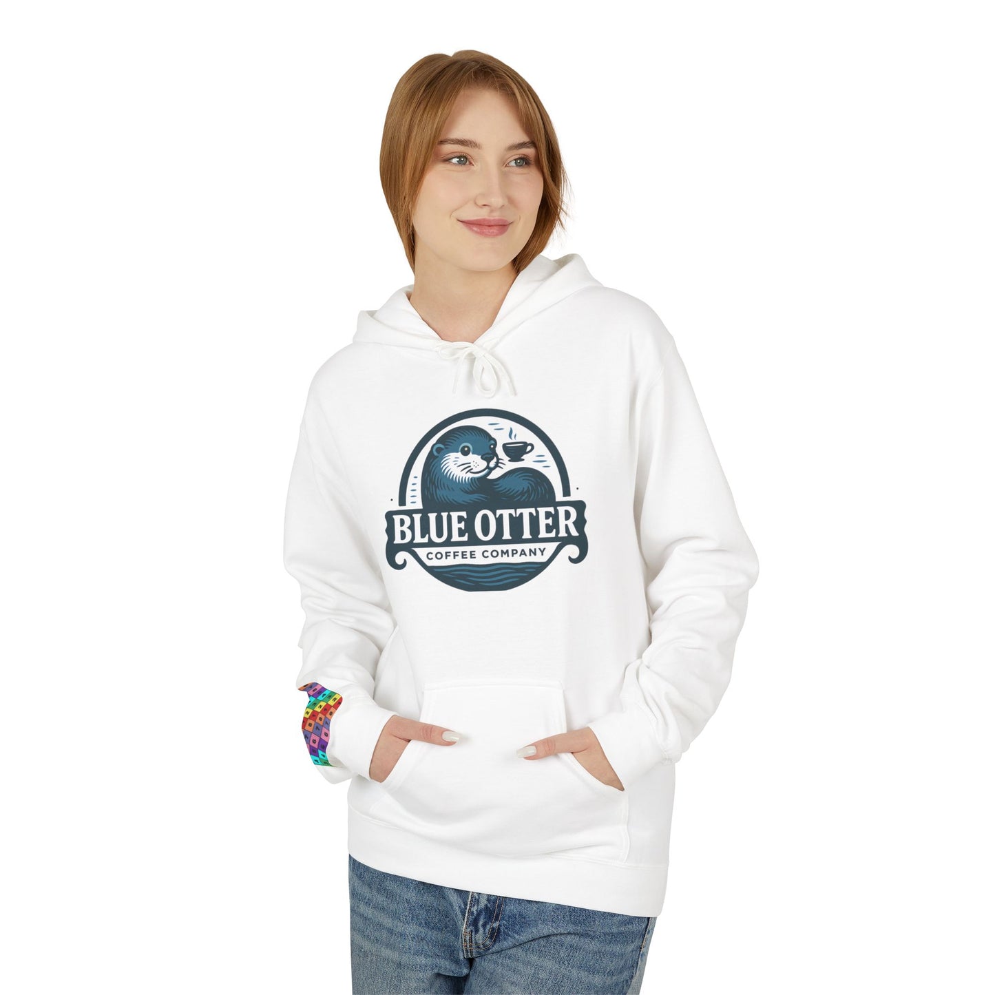 Blue Otter Coffee Company Logo Unisex Fleece Hoodie
