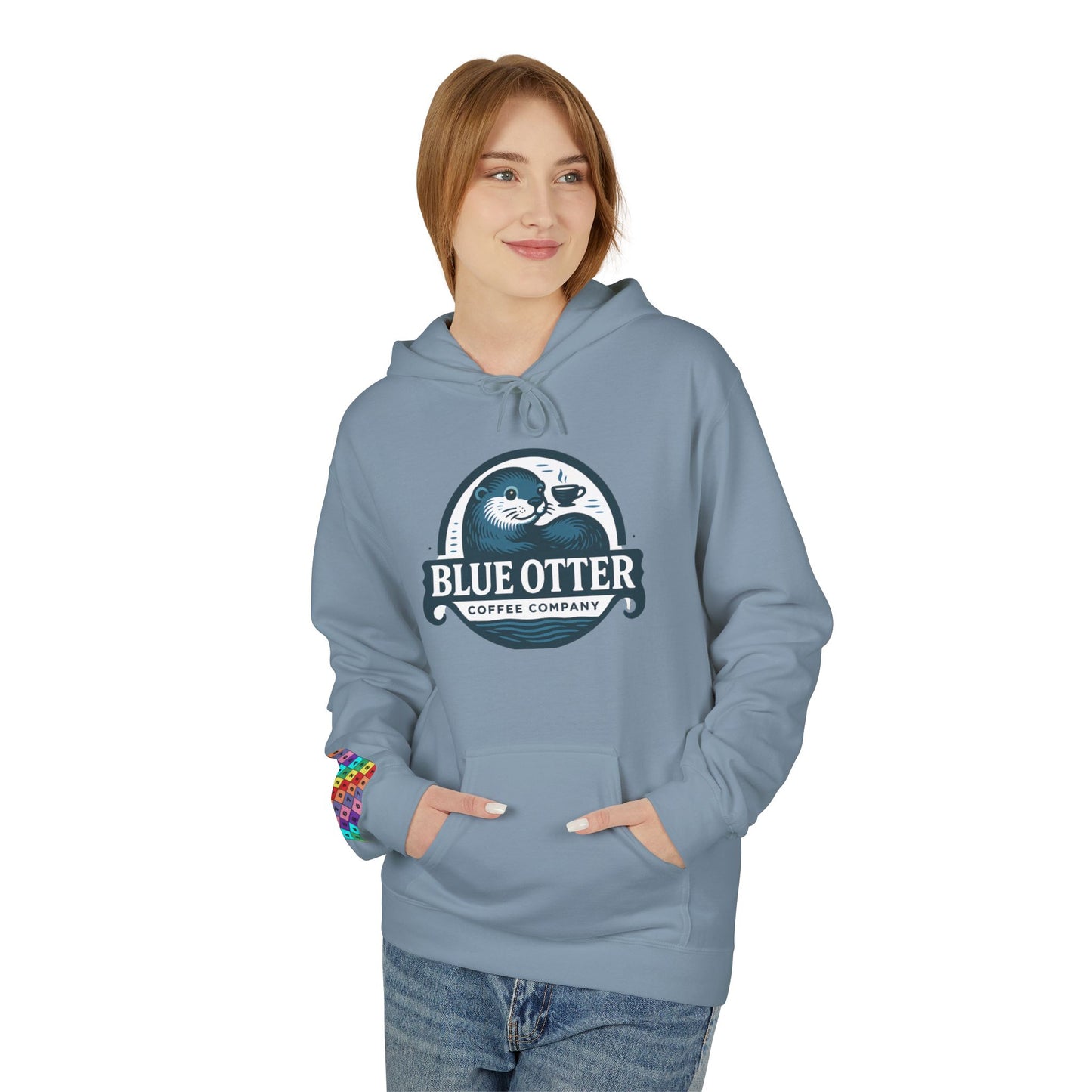 Blue Otter Coffee Company Logo Unisex Fleece Hoodie