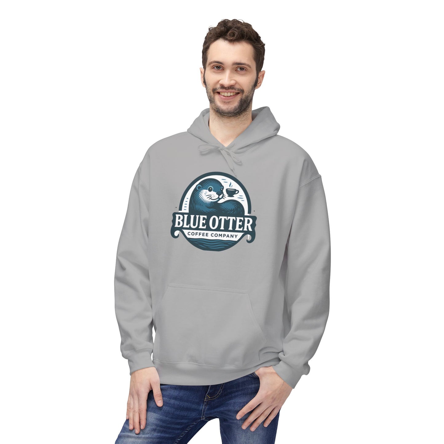 Blue Otter Coffee Company Logo Unisex Fleece Hoodie