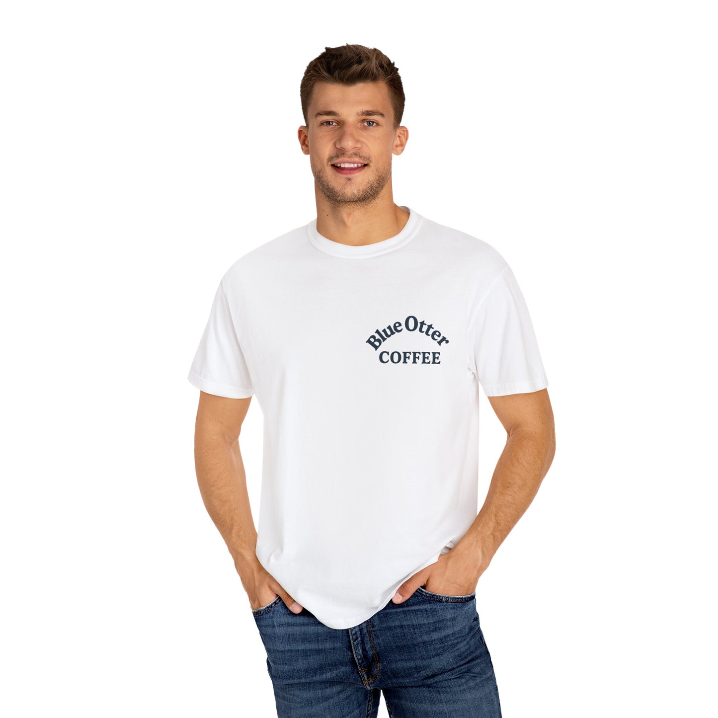 Blue Otter Coffee Frankenstein Tee, Halloween Apparel