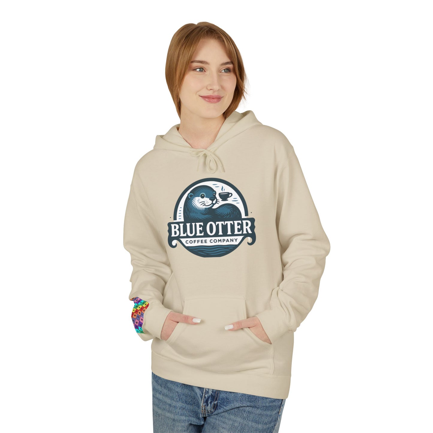 Blue Otter Coffee Company Logo Unisex Fleece Hoodie
