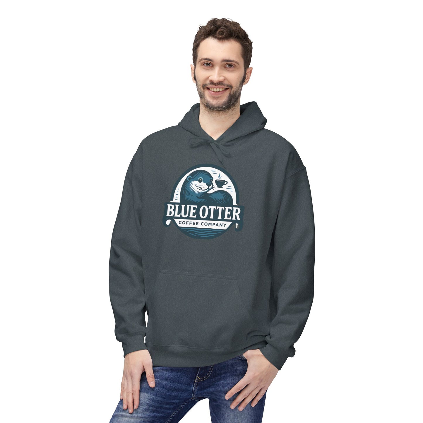 Blue Otter Coffee Company Logo Unisex Fleece Hoodie