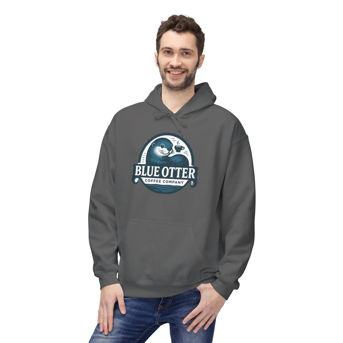 Blue Otter Coffee Company Logo Unisex Fleece Hoodie