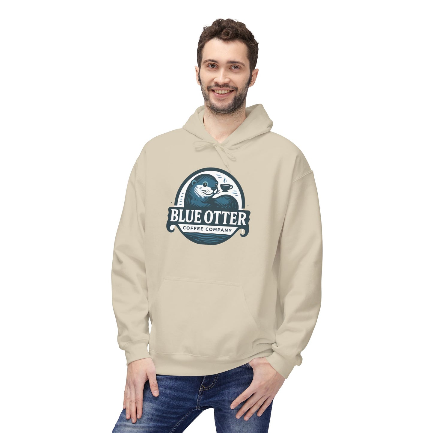 Blue Otter Coffee Company Logo Unisex Fleece Hoodie