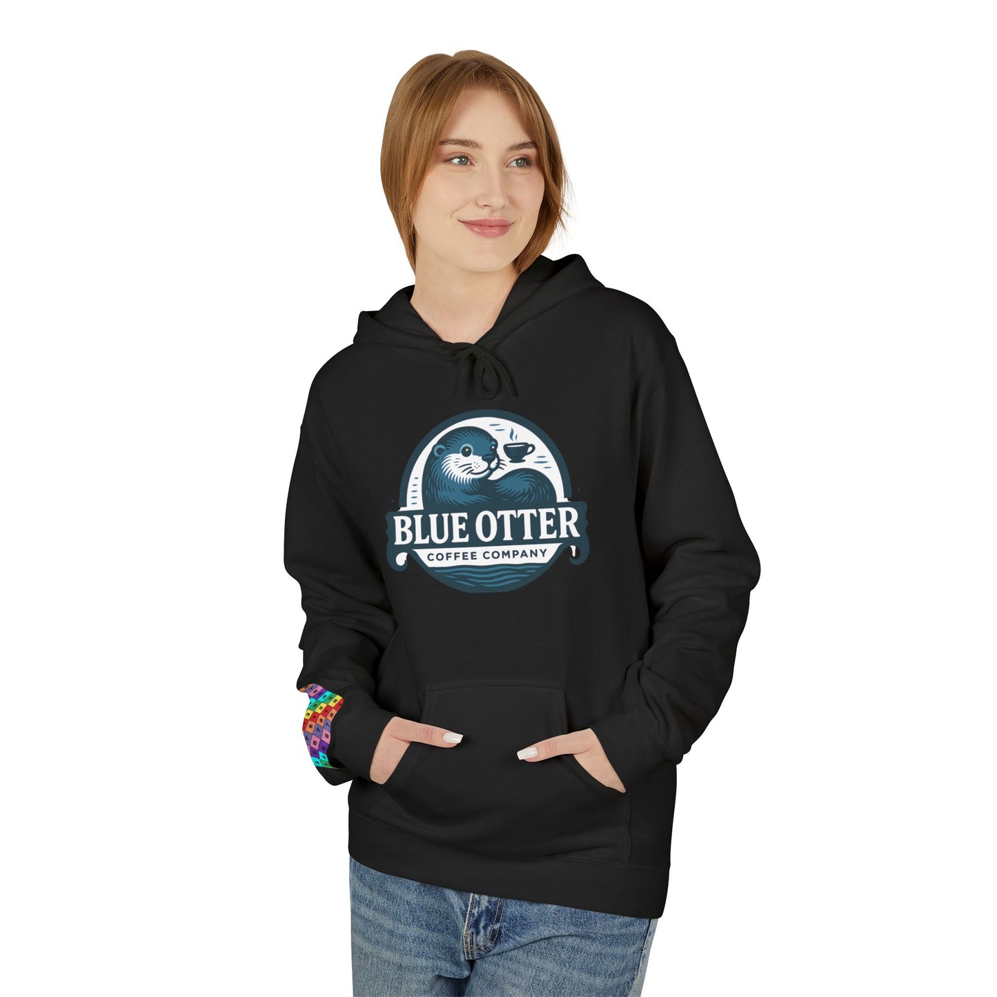 Blue Otter Coffee Company Logo Unisex Fleece Hoodie