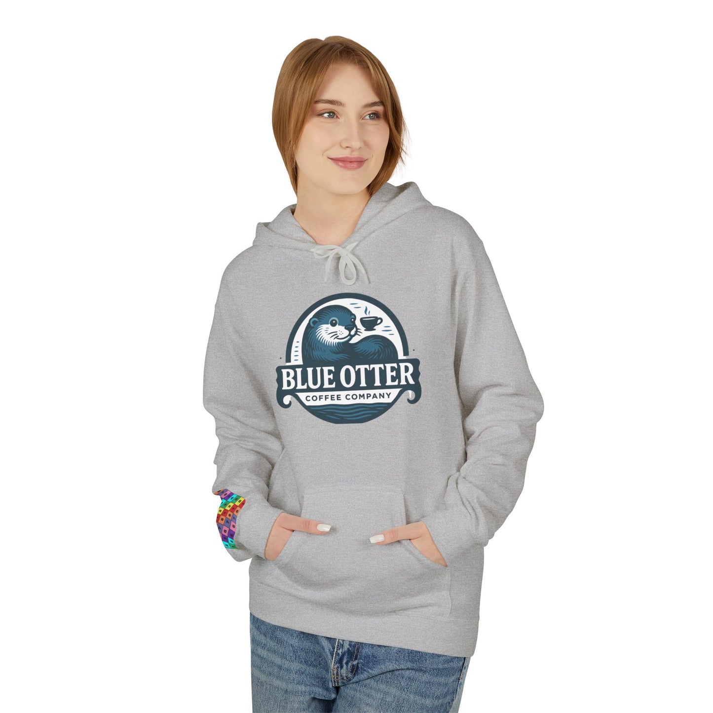 Blue Otter Coffee Company Logo Unisex Fleece Hoodie