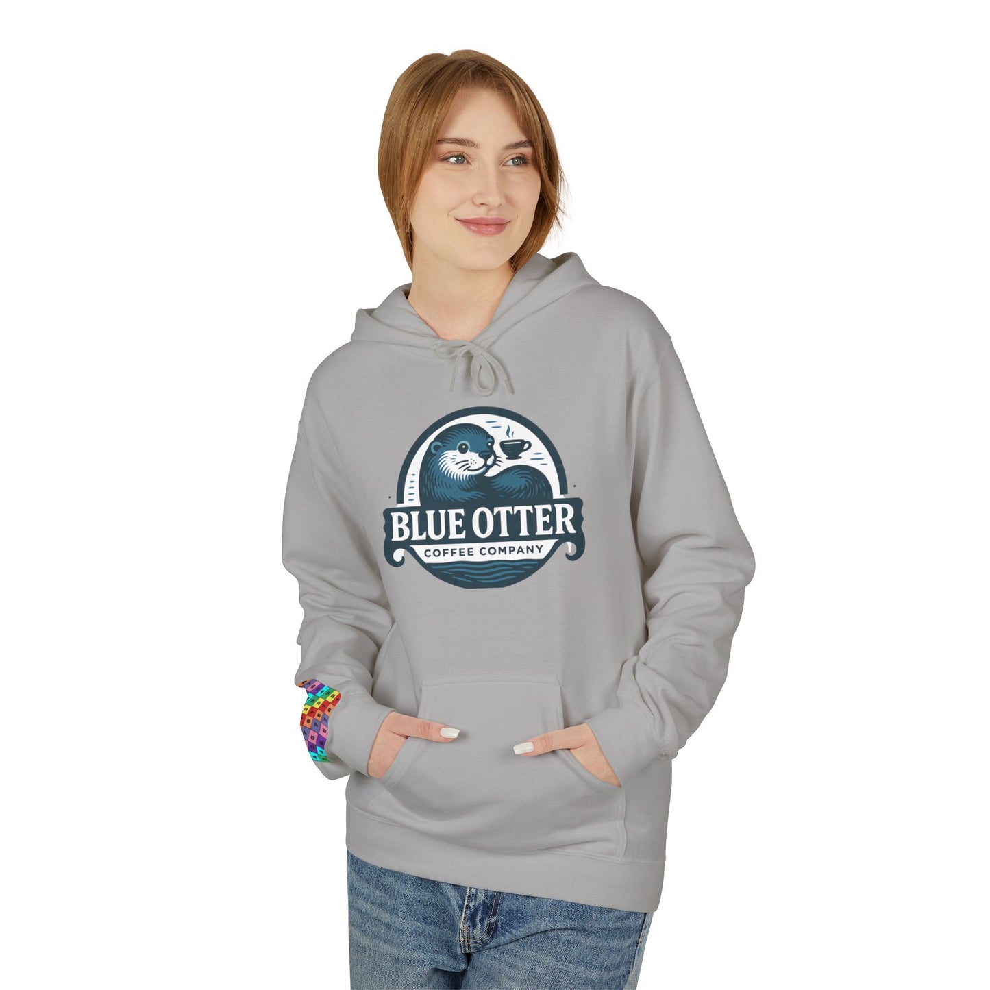 Blue Otter Coffee Company Logo Unisex Fleece Hoodie