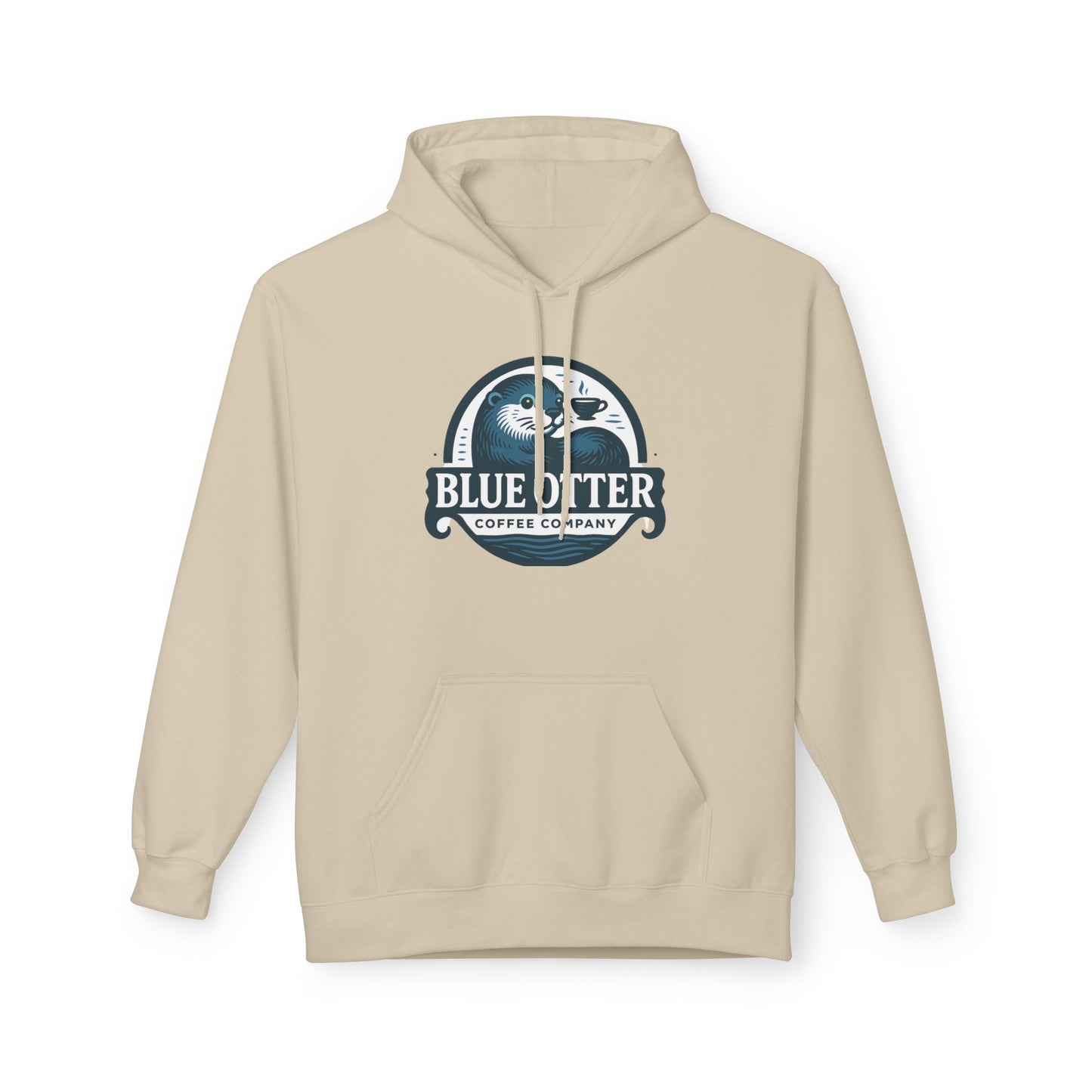 Blue Otter Coffee Company Logo Unisex Fleece Hoodie