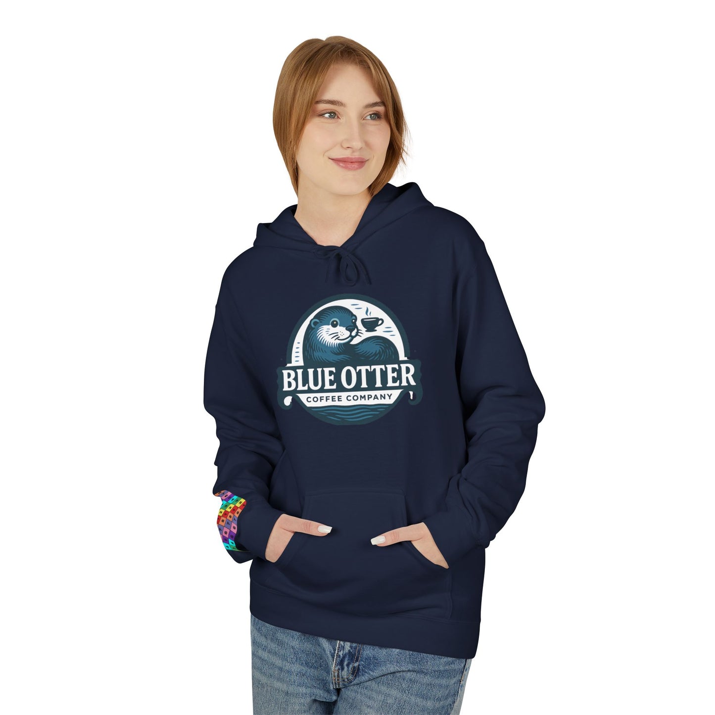 Blue Otter Coffee Company Logo Unisex Fleece Hoodie