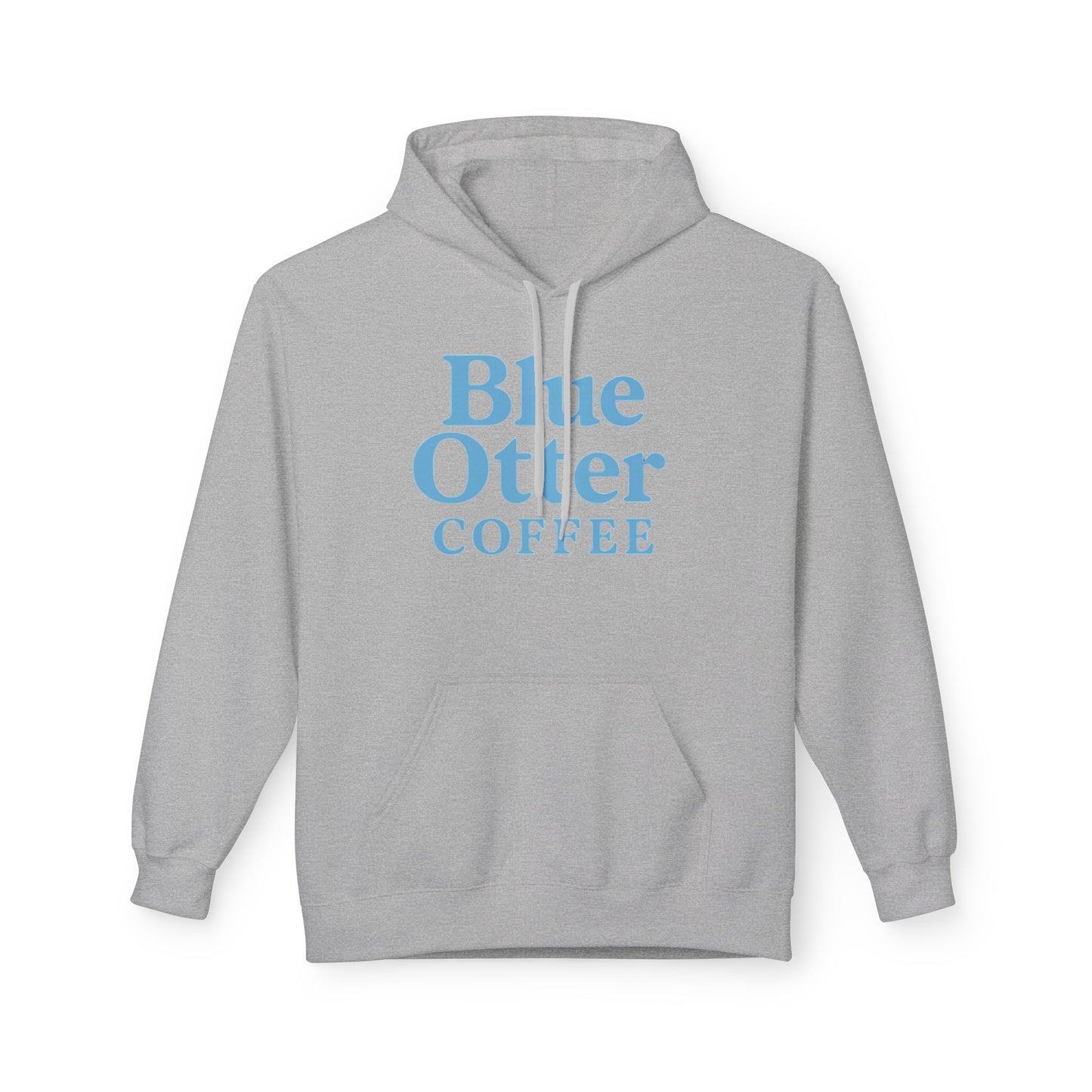 Cozy Blue Otter Coffee Hoodie | Unisex Midweight Fleece Sweatshirt