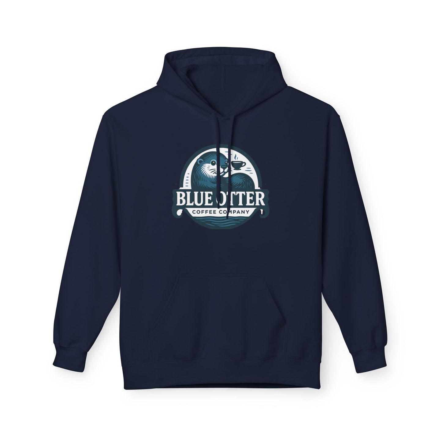 Blue Otter Coffee Company Logo Unisex Fleece Hoodie