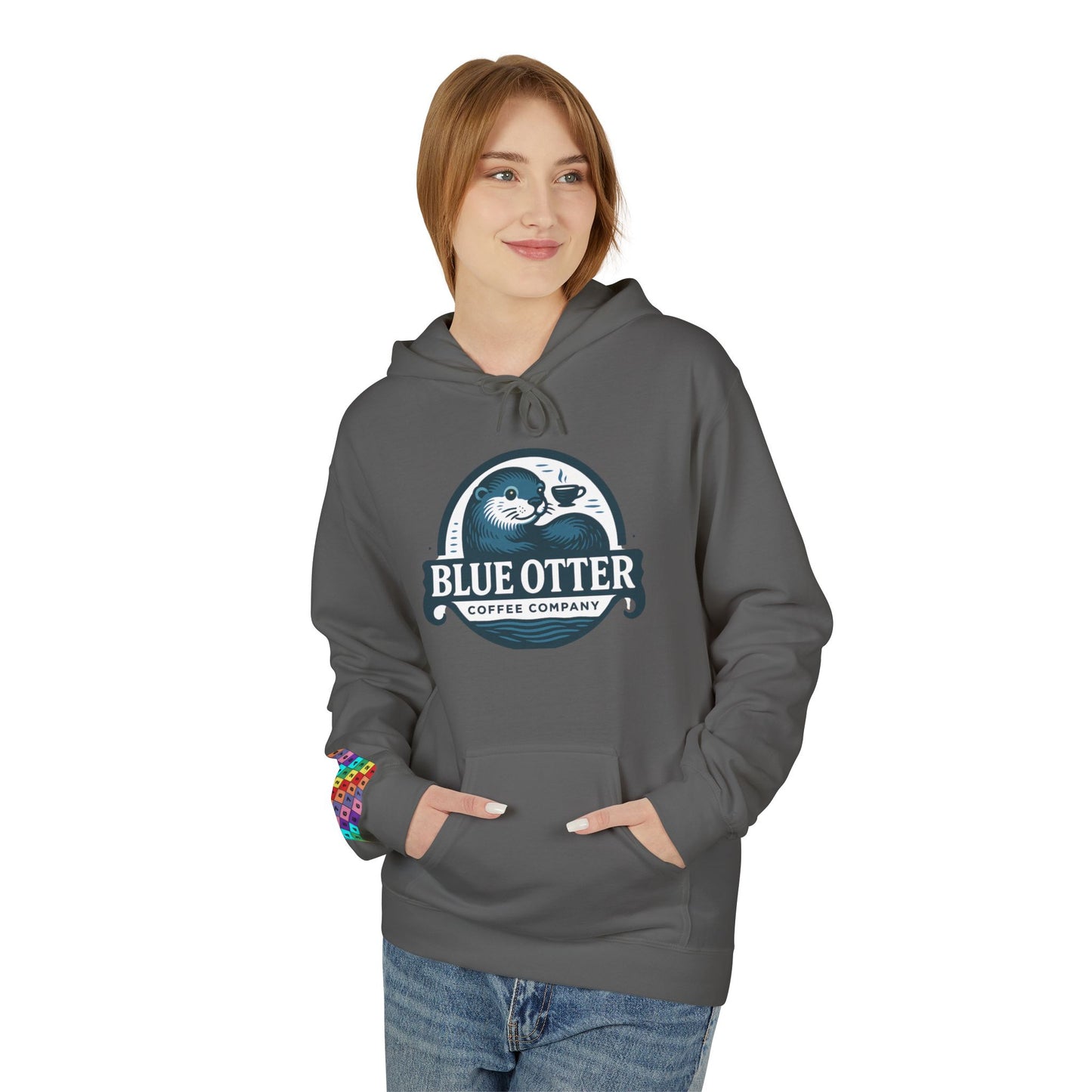 Blue Otter Coffee Company Logo Unisex Fleece Hoodie