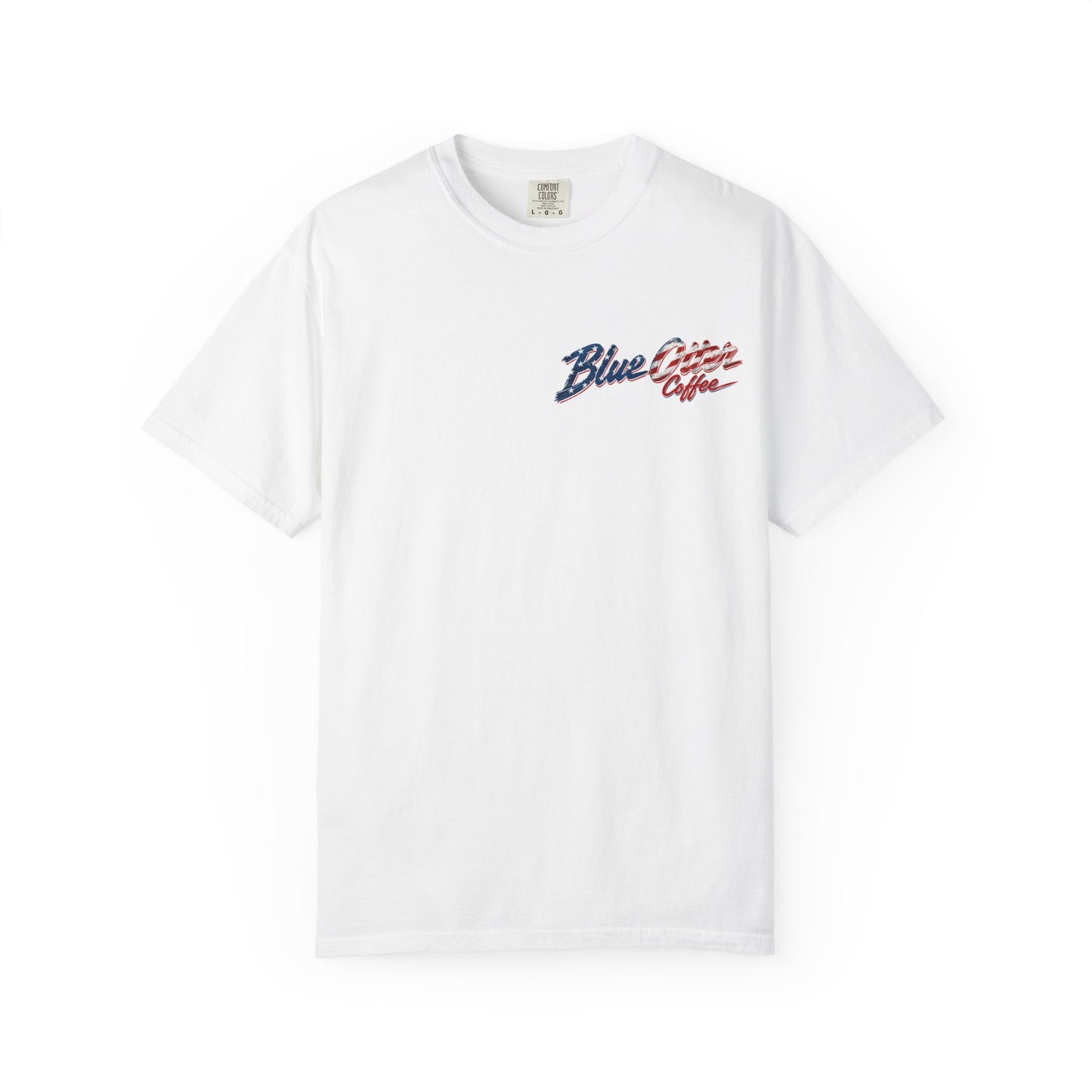 Otter Coffee T-Shirt — "Blue Otter Coffee" Retro Americana Graphic Tee