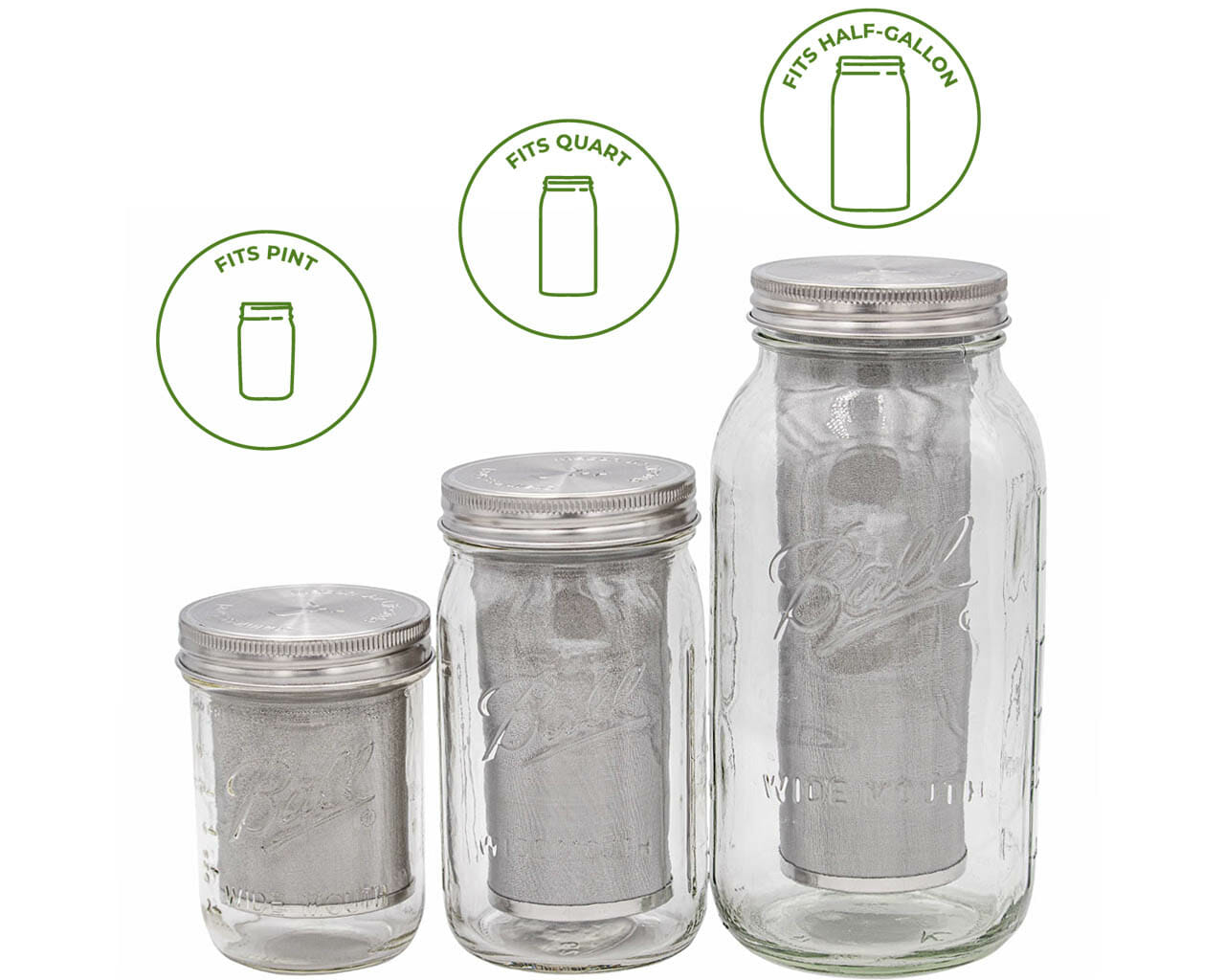 Cold Brew Coffee & Tea Maker Stainless Steel Filter With Lid for Mason Jars
