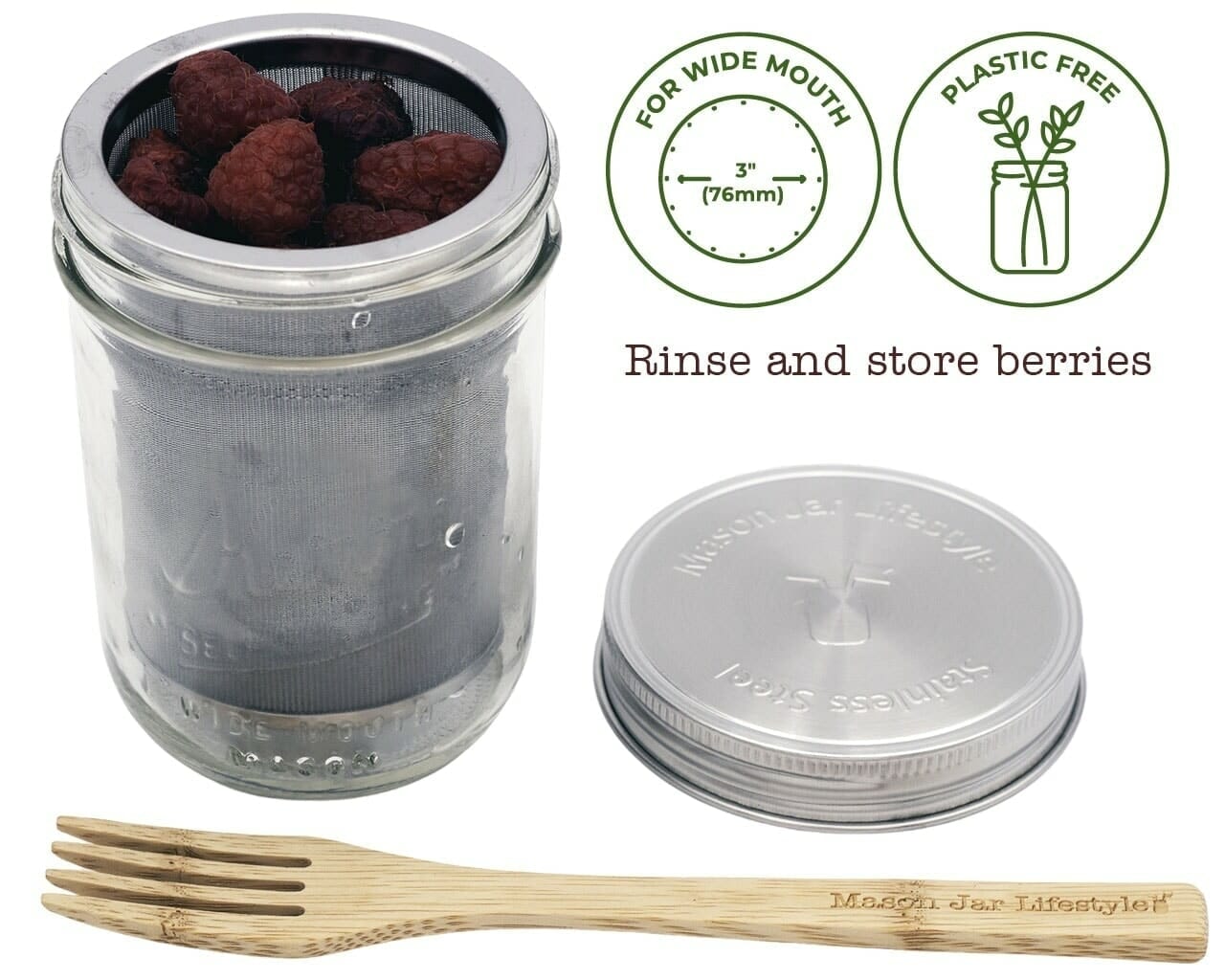 Cold Brew Coffee & Tea Maker Stainless Steel Filter With Lid for Mason Jars